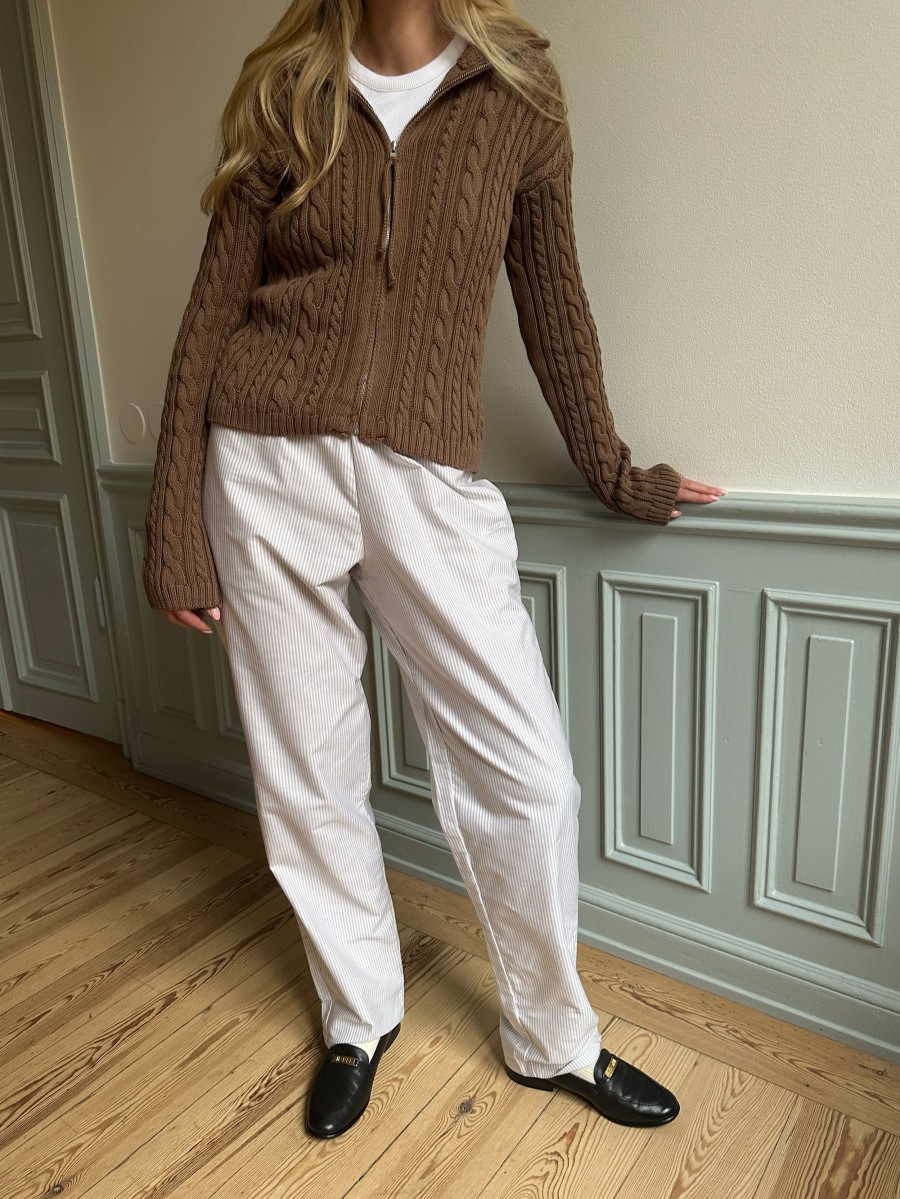 Women Djerf Avenue Pants | Breezy Pants Beige Stripe