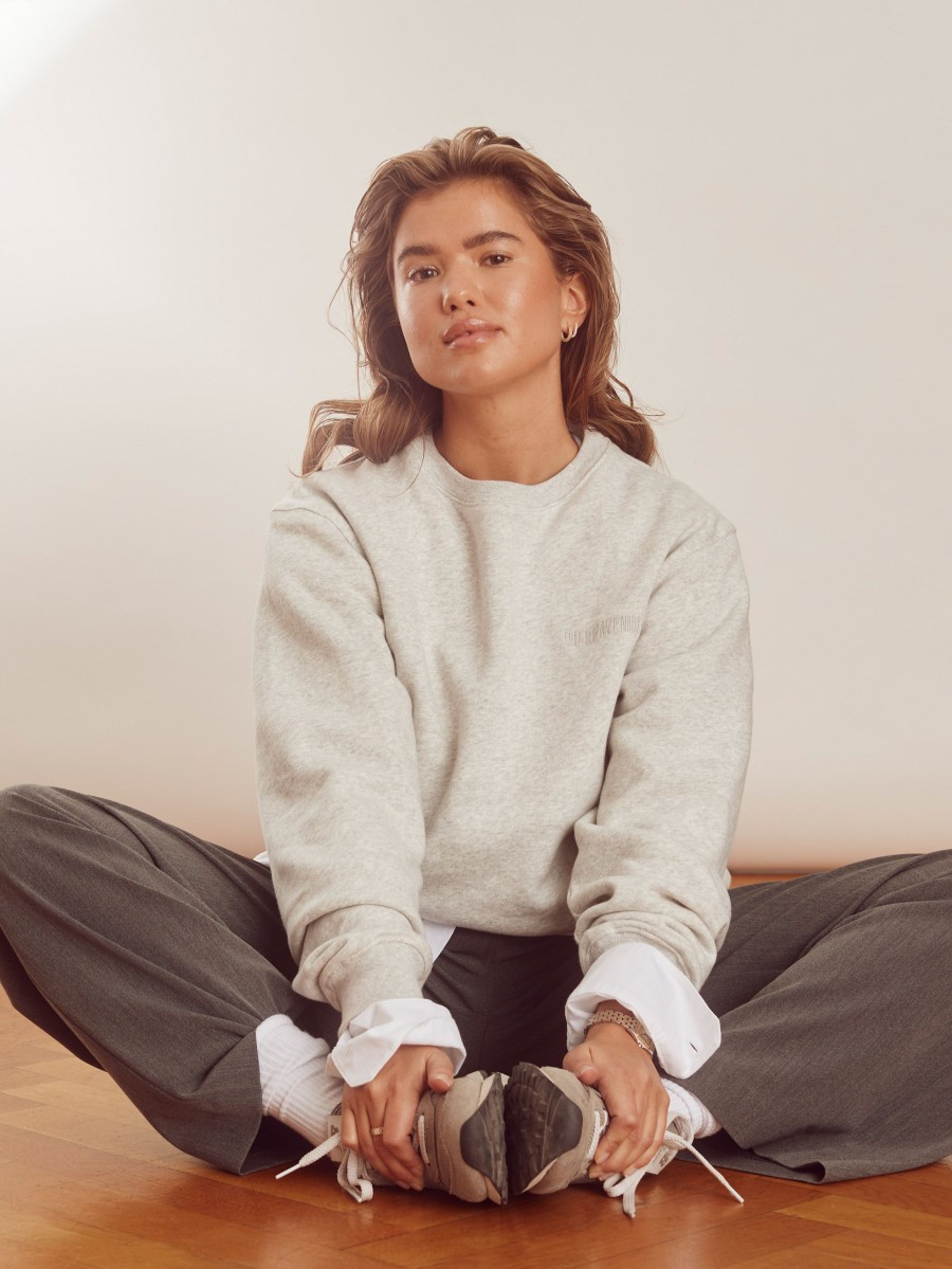 Women Djerf Avenue Sweaters | Staple Sweatshirt Grey Grey Melange