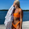 Women Djerf Avenue Bikini Tops | Sporty Bikini Top Tangerine