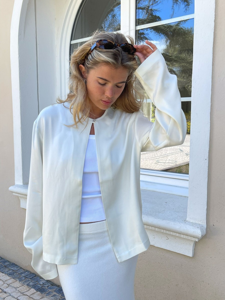 Women Djerf Avenue Tops | Dream Cardigan Cloud