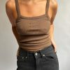 Women Djerf Avenue Tops | Daily Tank Top Ribbed Cocoa