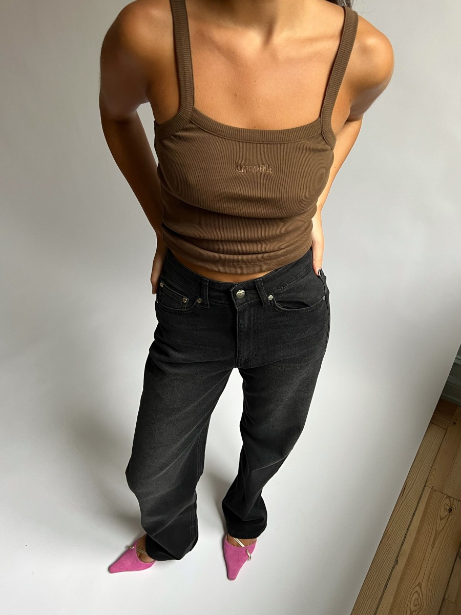 Women Djerf Avenue Tops | Daily Tank Top Ribbed Cocoa