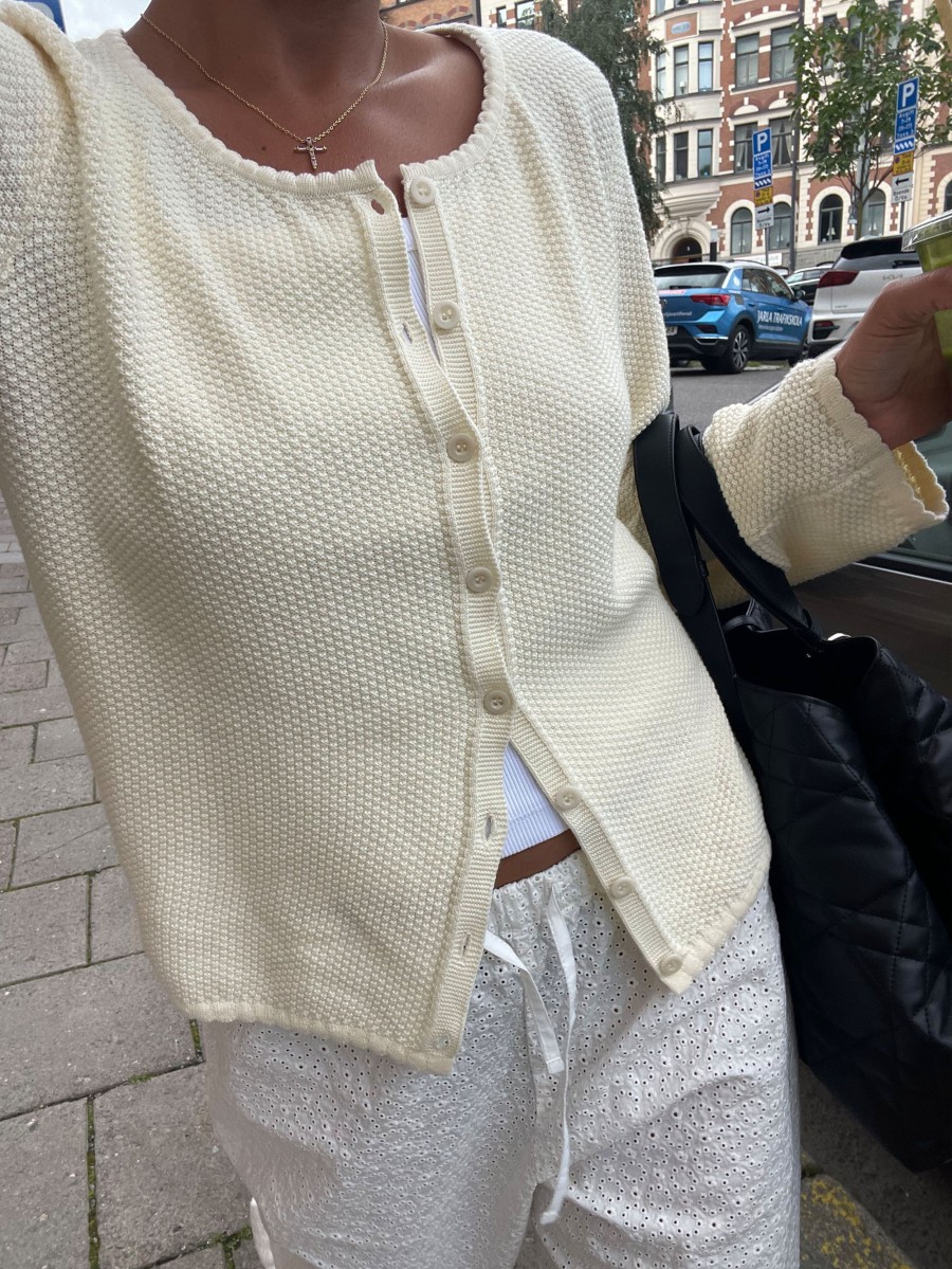 Women Djerf Avenue Sweaters | Amorini Cardigan Cream