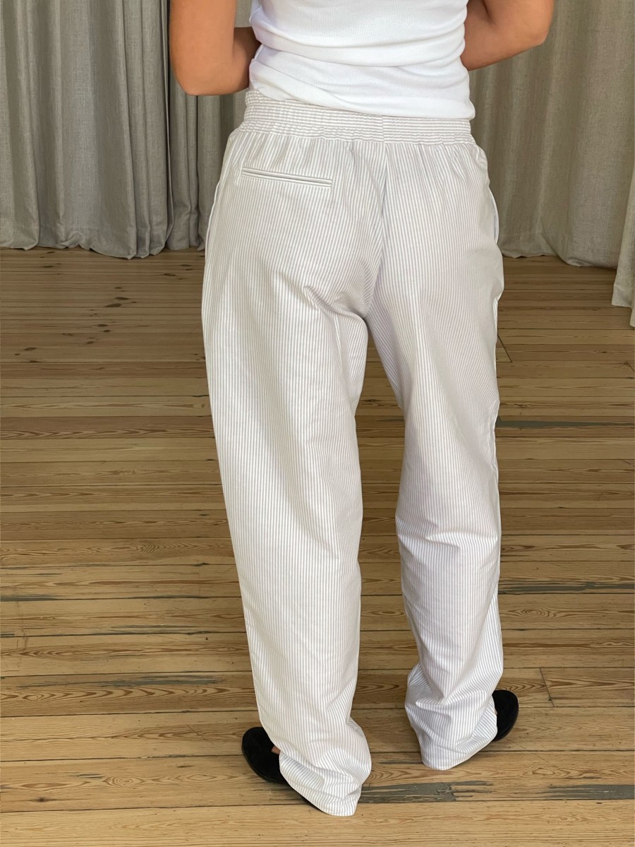 Women Djerf Avenue Pants | Breezy Pants Tall Beige Stripe